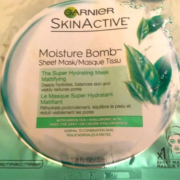 👀4/$25 Garnier 2 SkinActive Super Hydrating & Glow-Boosting Sheet Masks - Picture 4 of 7